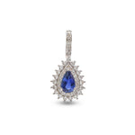 Blue Sapphire Diamond Pendant