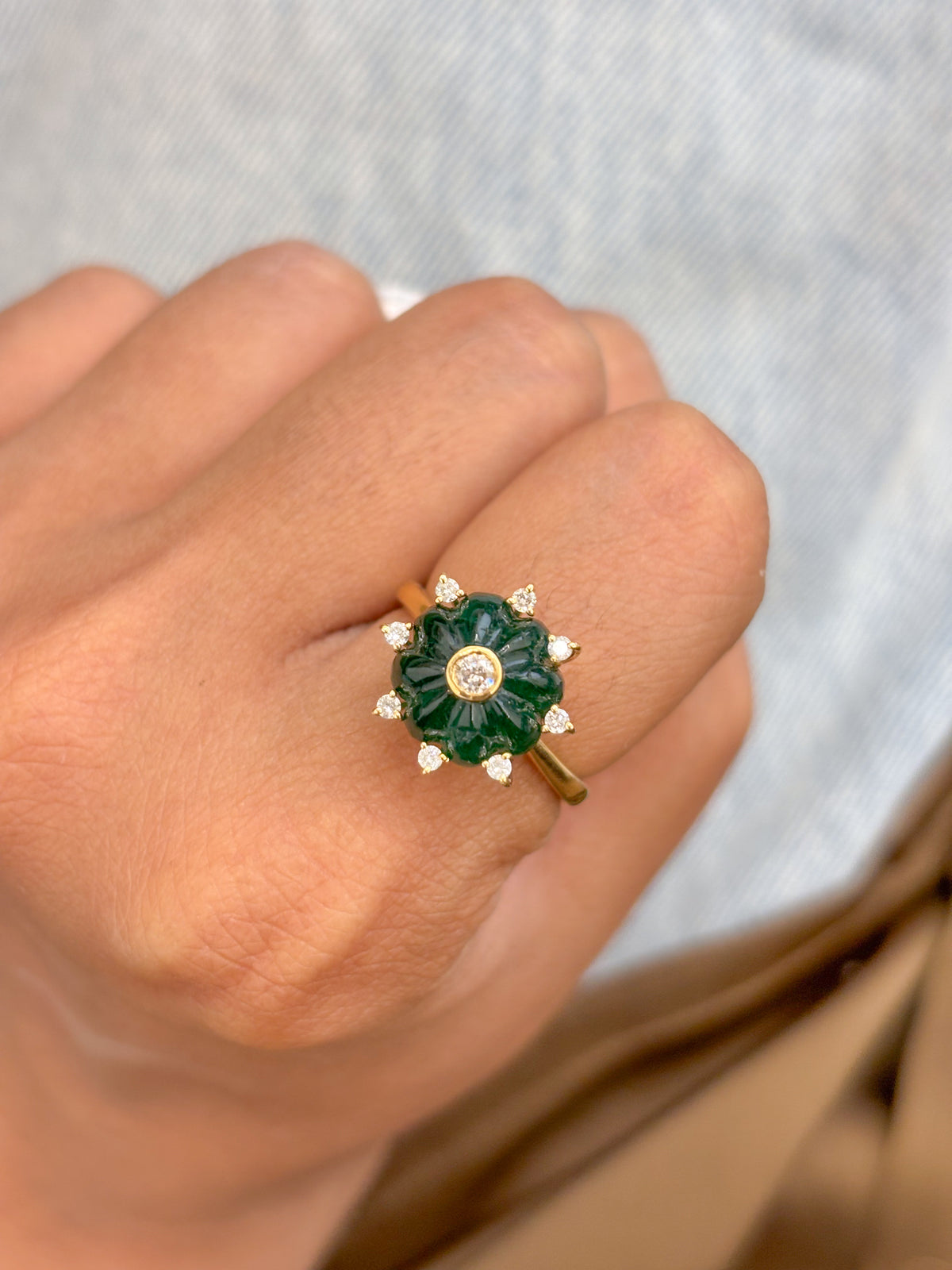 Emerald Diamond Ring
