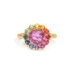 Pink Sapphire Rainbow Sapphire Ring