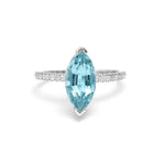 Aquamarine Diamond Ring