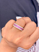 Pink Sapphire Diamond Ring