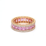 Pink Sapphire Diamond Ring