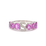 Pink Sapphire Diamond Ring