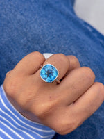 Swiss Blue Topaz Ring
