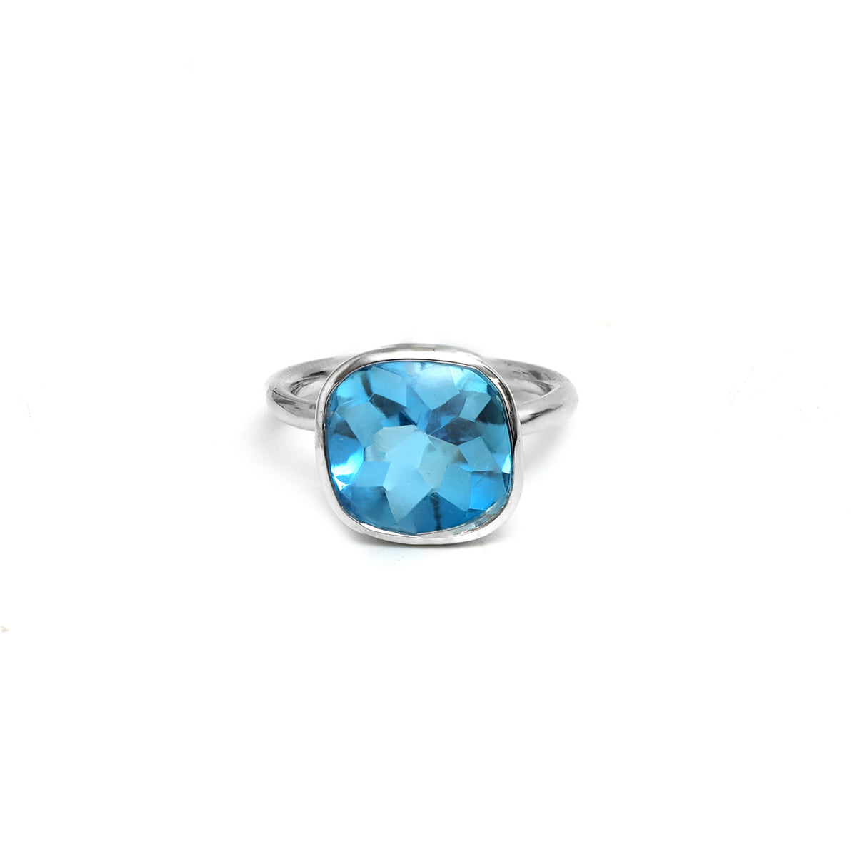 Swiss Blue Topaz Ring