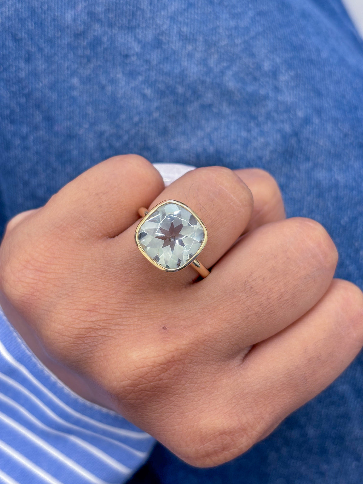 Green Amethyst Ring