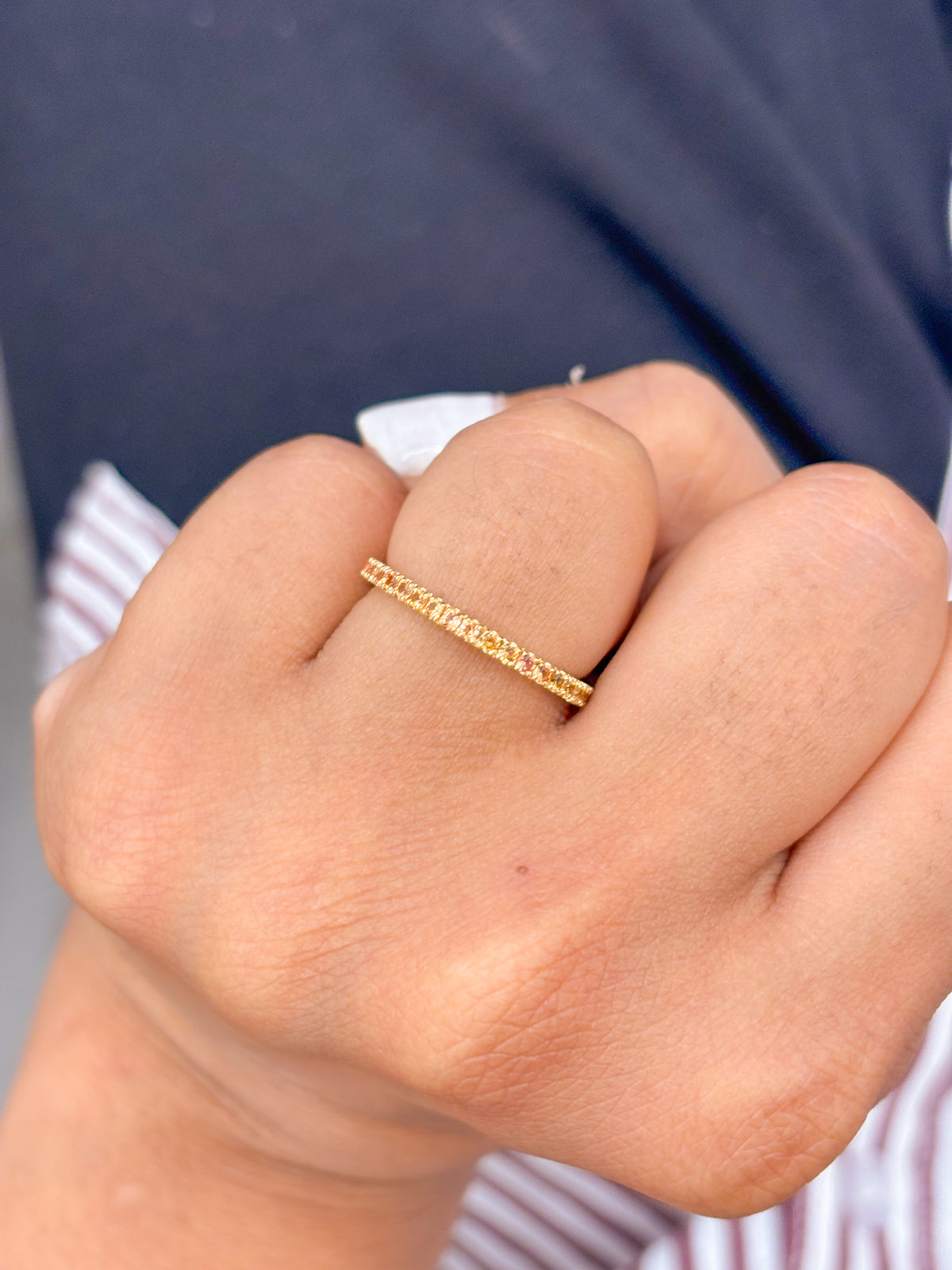 Orange Sapphire Ring