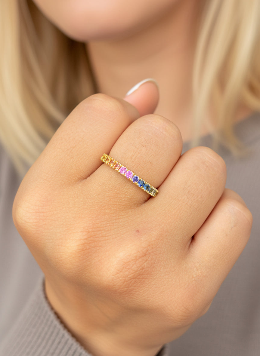 Rainbow Sapphire Ring