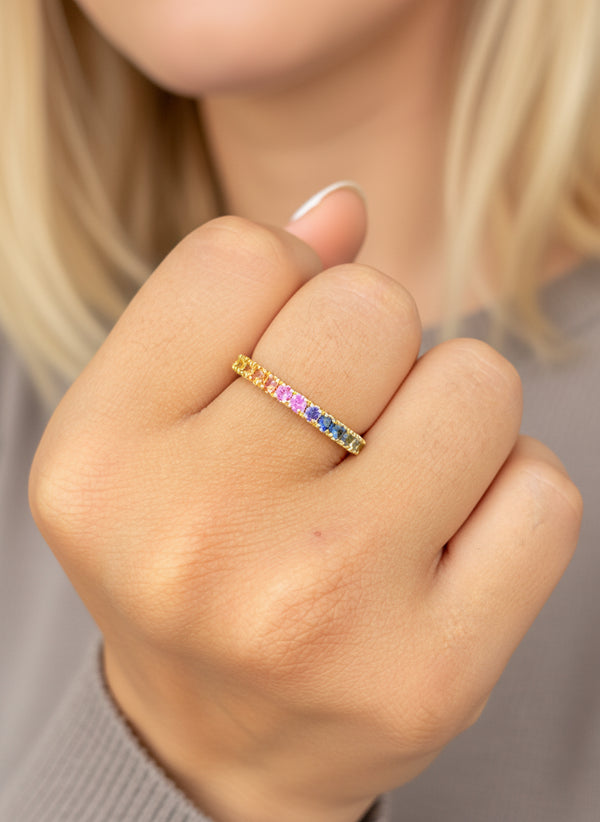 Rainbow Sapphire Ring
