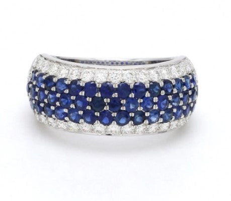 Blue Sapphire Diamond Ring