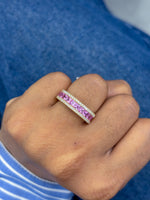 Pink Sapphire Diamond Ring