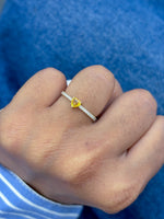 Yellow Sapphire Diamond Ring