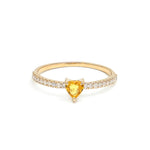 Yellow Sapphire Diamond Ring
