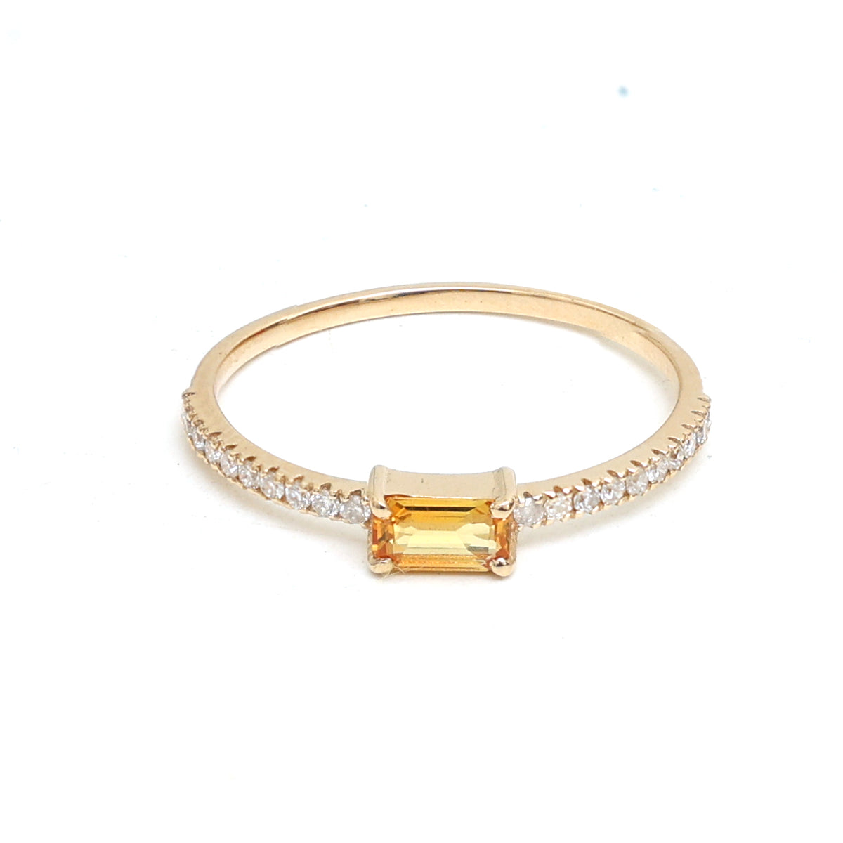 Yellow Sapphire Diamond Ring