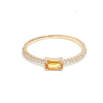 Yellow Sapphire Diamond Ring