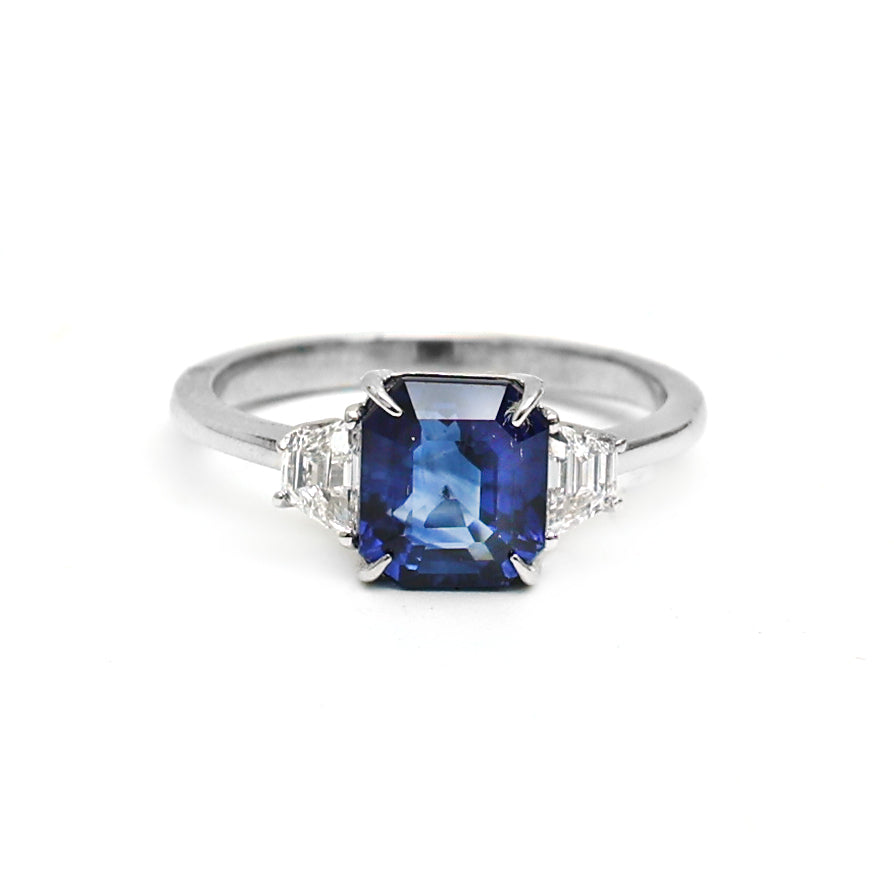 Blue Sapphire Diamond Ring