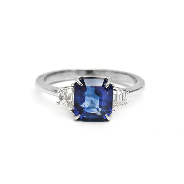 Blue Sapphire Diamond Ring