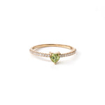 Peridot Diamond Ring