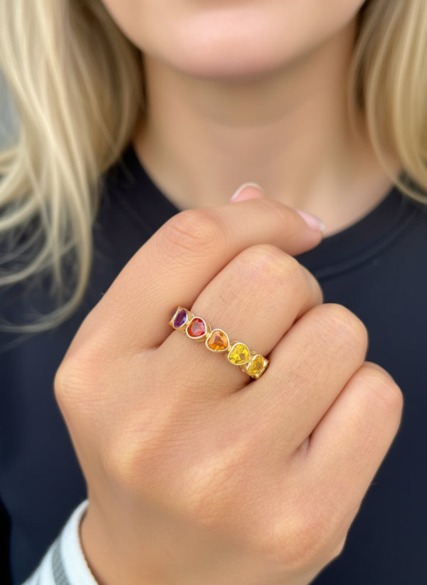 Rainbow Gemstone Ring