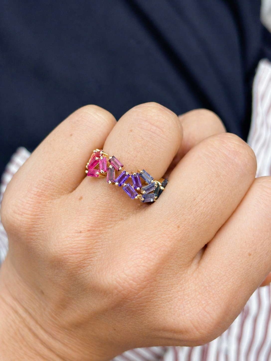 Rainbow Gemstone Ring