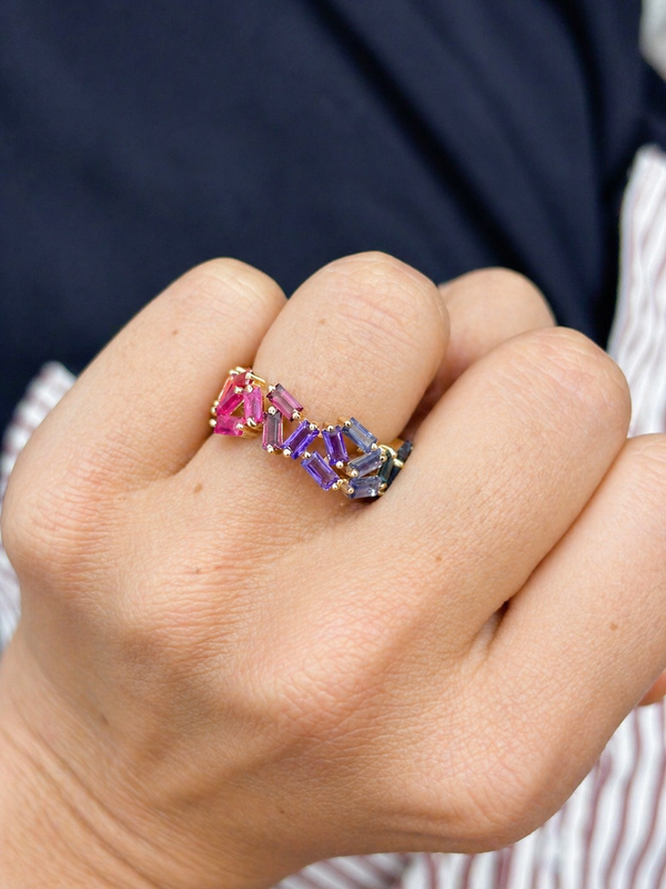 Rainbow Gemstone Ring