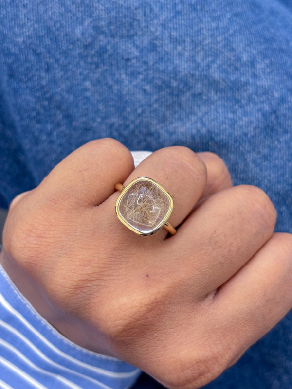 Golden Rutile Ring