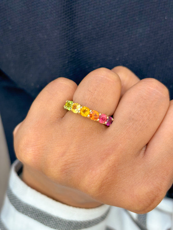 Rainbow Gemstone Ring