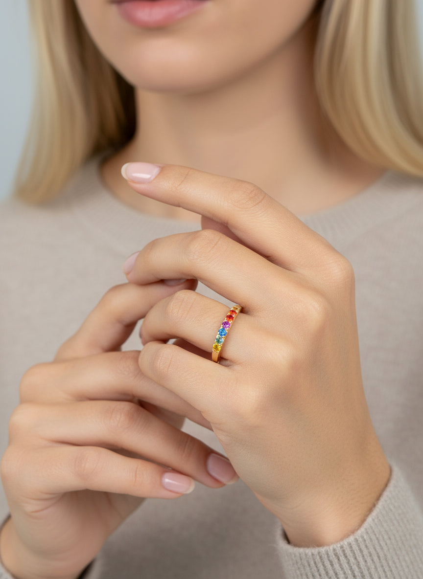 Rainbow Sapphire Ring