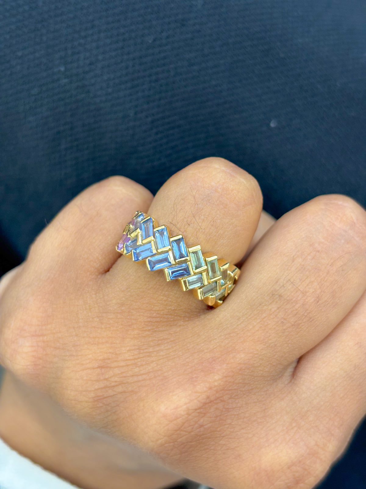 Rainbow Sapphire Ring