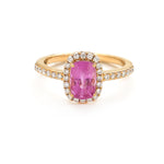 Pink Sapphire Diamond Ring