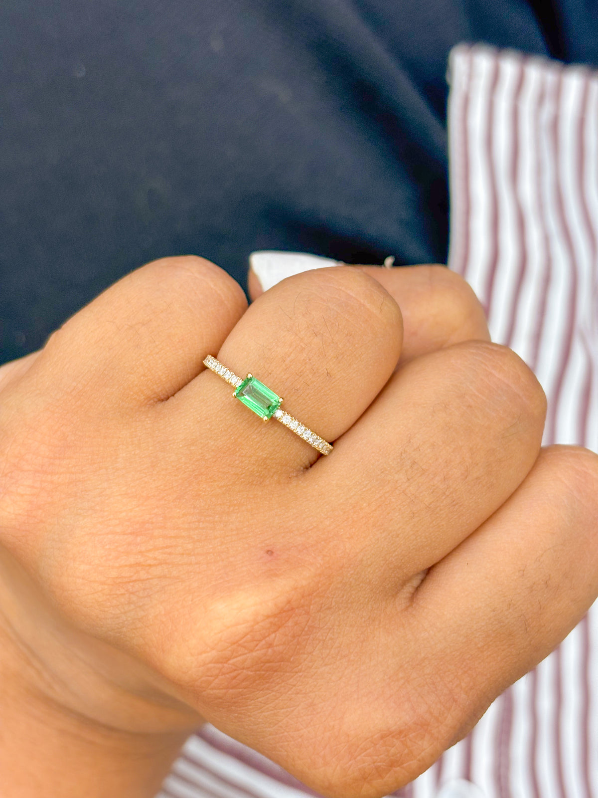 Tsavorite Diamond Ring