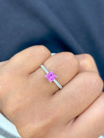 Pink Sapphire Diamond Ring