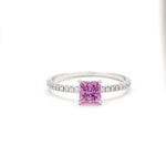 Pink Sapphire Diamond Ring