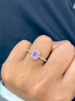Pink Sapphire Diamond Ring