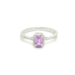 Pink Sapphire Diamond Ring