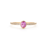 Pink Sapphire Diamond Ring