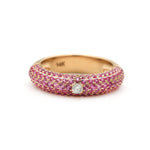 Pink Sapphire Diamond Ring