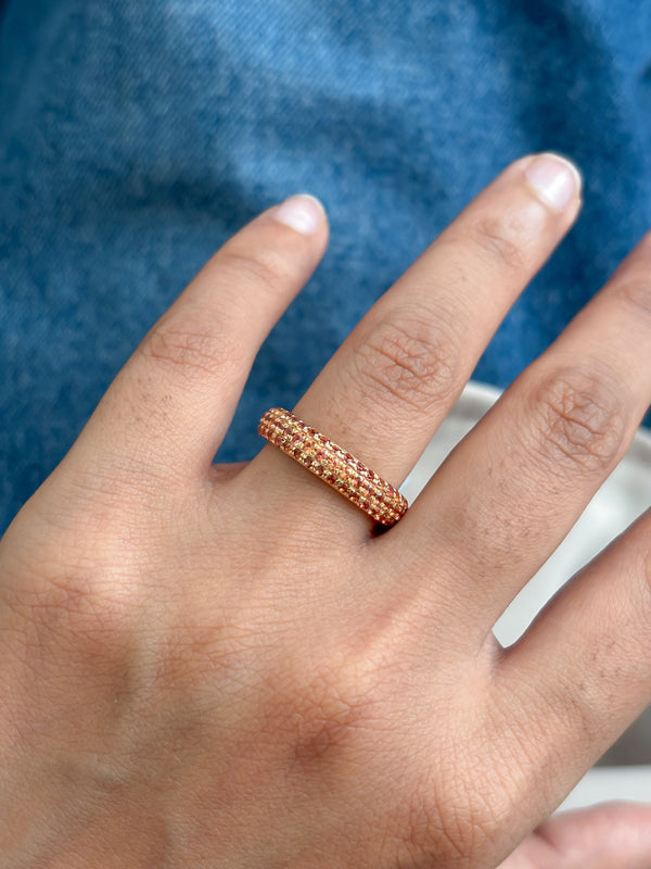 Orange Sapphire Ring