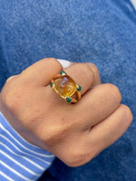 Citrine Emerald Ring
