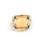 Citrine Emerald Ring