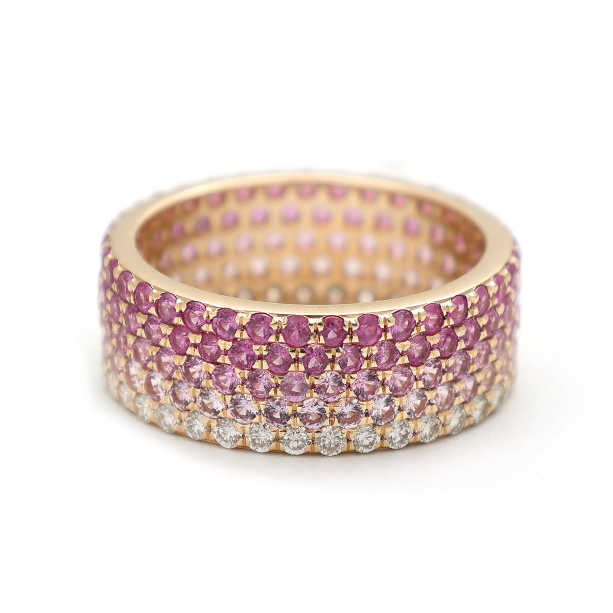 Pink Sapphire Diamond Ring