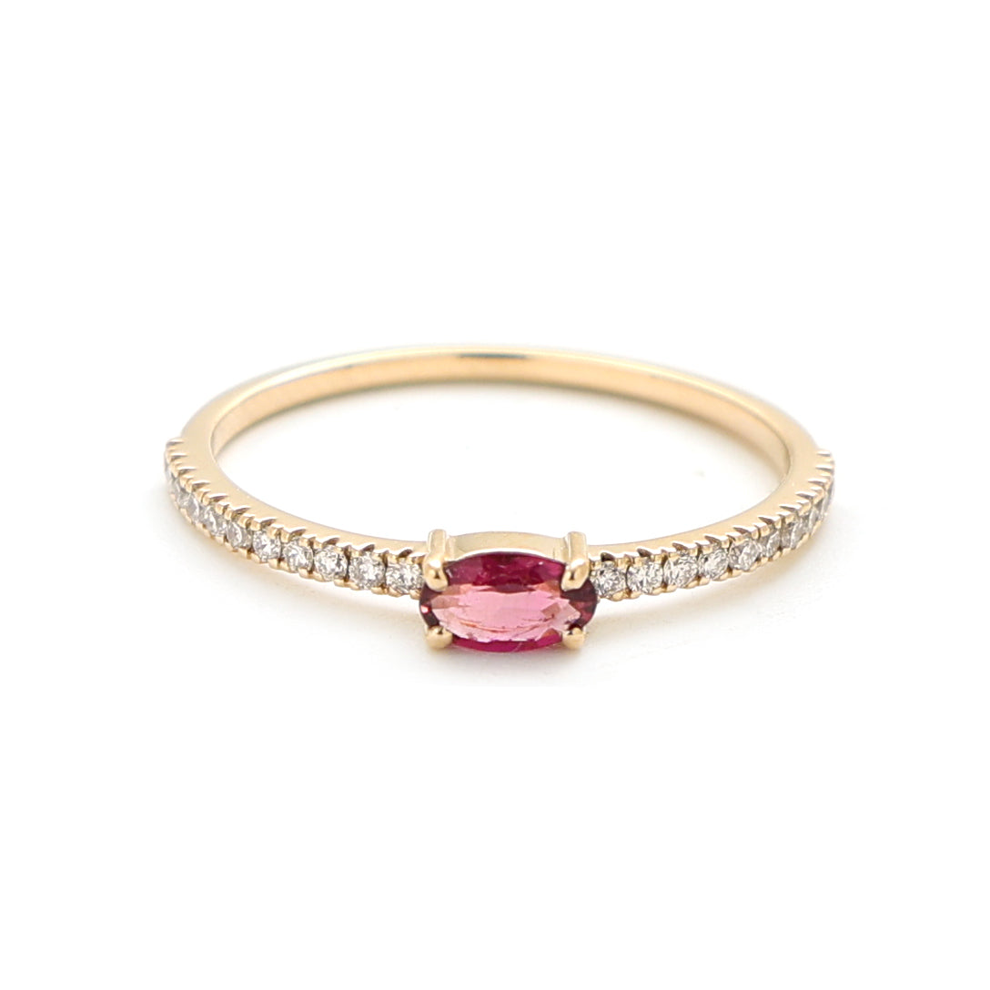 Garnet Diamond Ring