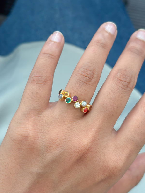 Navratna Diamond Ring