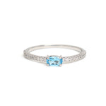 Aquamarine Diamond Ring