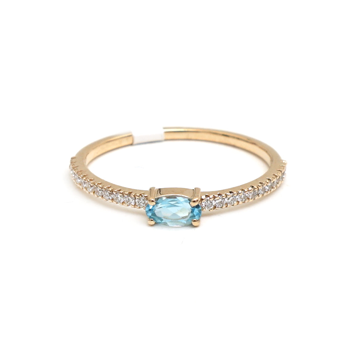 Aquamarine Diamond Ring