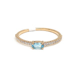 Aquamarine Diamond Ring