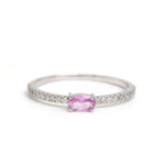 Pink Sapphire Diamond Ring