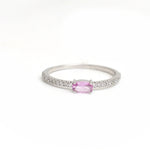 Pink Sapphire Diamond Ring