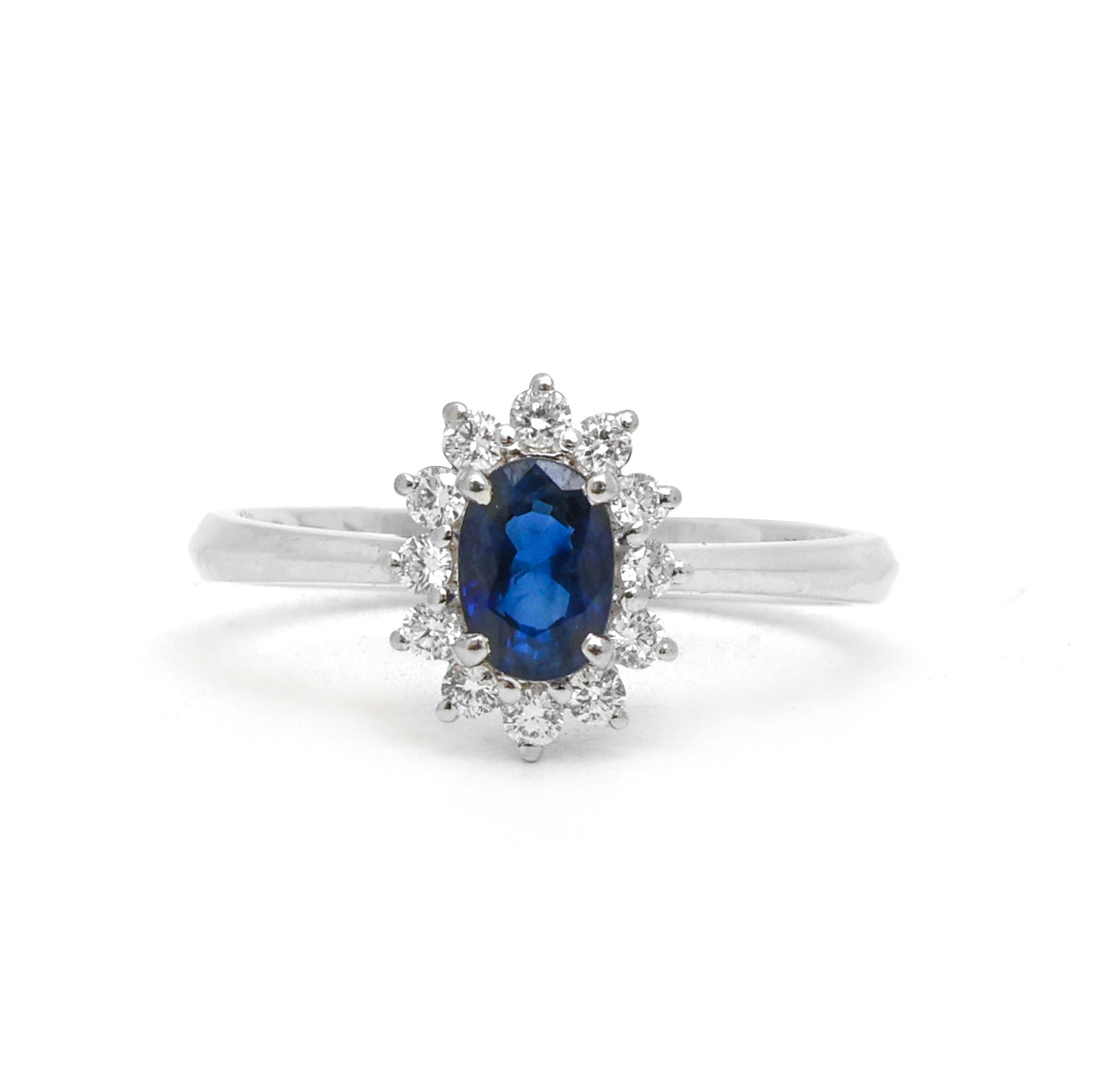 Blue Sapphire Diamond Ring
