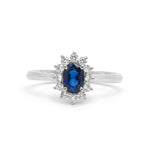Blue Sapphire Diamond Ring